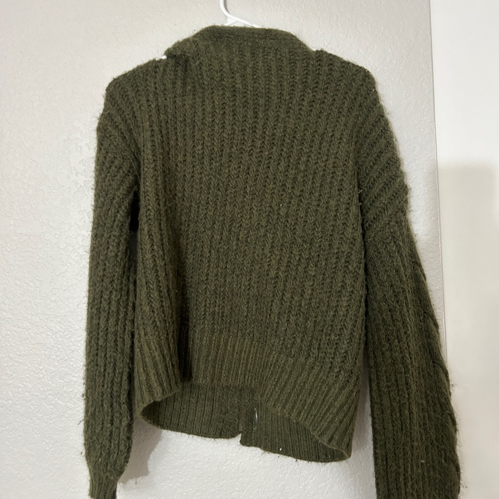 target (a new day) green knit cardigan (S)
